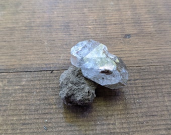 Herkimer Diamond On Matrix | Raw Herkimer Diamond | Hand Mined Mineral