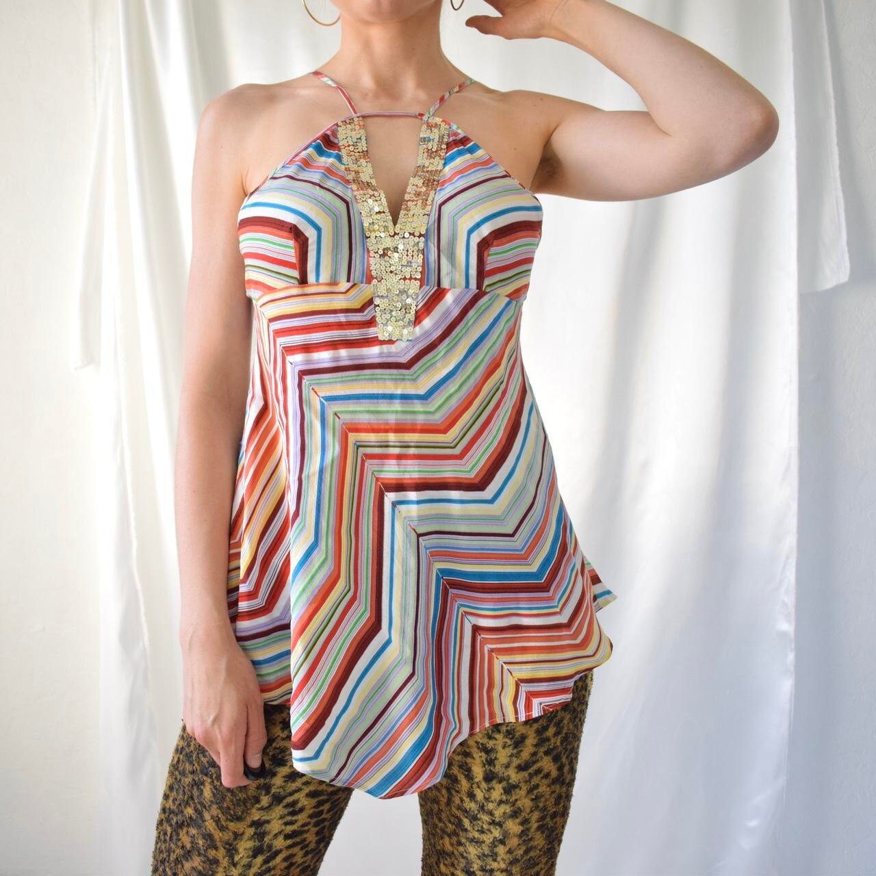 70s Gold Halter Top - Etsy
