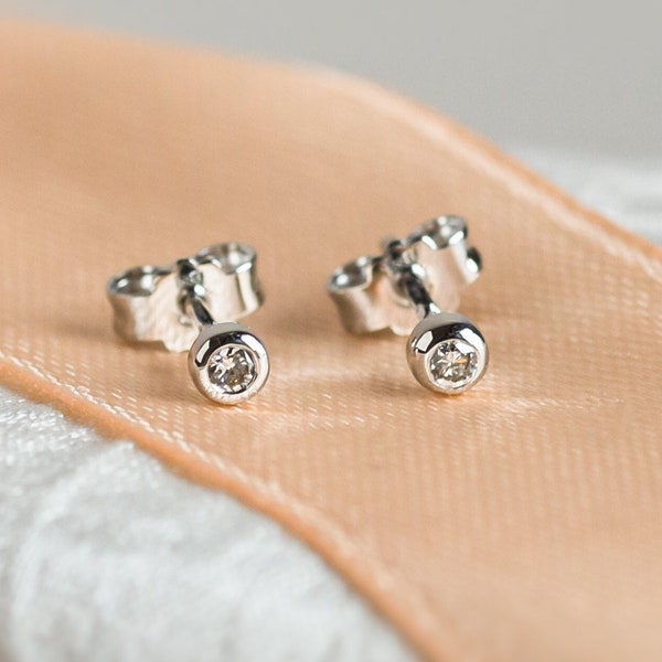 Teeny tiny stud earrings, Tiny stud earrings set, Small gold studs, Unique dainty earrings