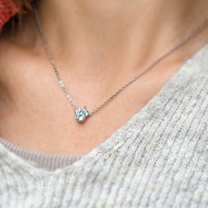 Natural Aquamarine necklace, Gold Aquamarine & Diamond necklace