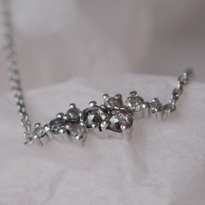 Salz und Pfeffer Diamant Armband, Tiny Diamant Armband, Cluster Diamant Armband, Ungewöhnliches Armband