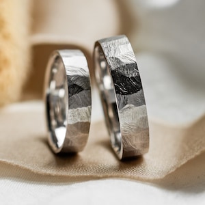 His and hers wedding bands, Couple wedding bands,  Wedding ring set