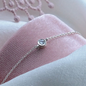Solid 14K gold gray diamond bracelet, Salt and pepper diamond bracelet