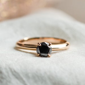 Black diamond engagement ring, Black diamond ring, Alternative engagement ring