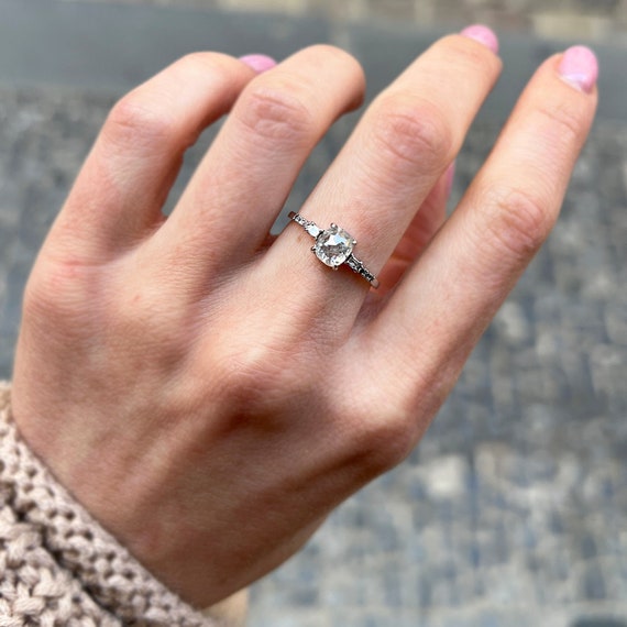 Cushion cut salt and shop pepper diamond