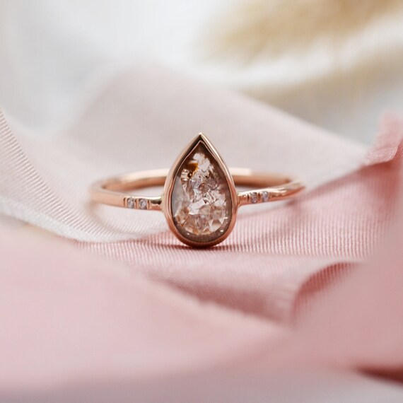 Diamond rings best sale etsy