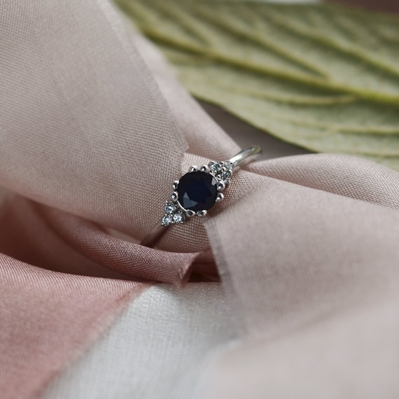 Art Deco 1.16 Carat Sapphire Engagement Ring – Bella Rosa Galleries