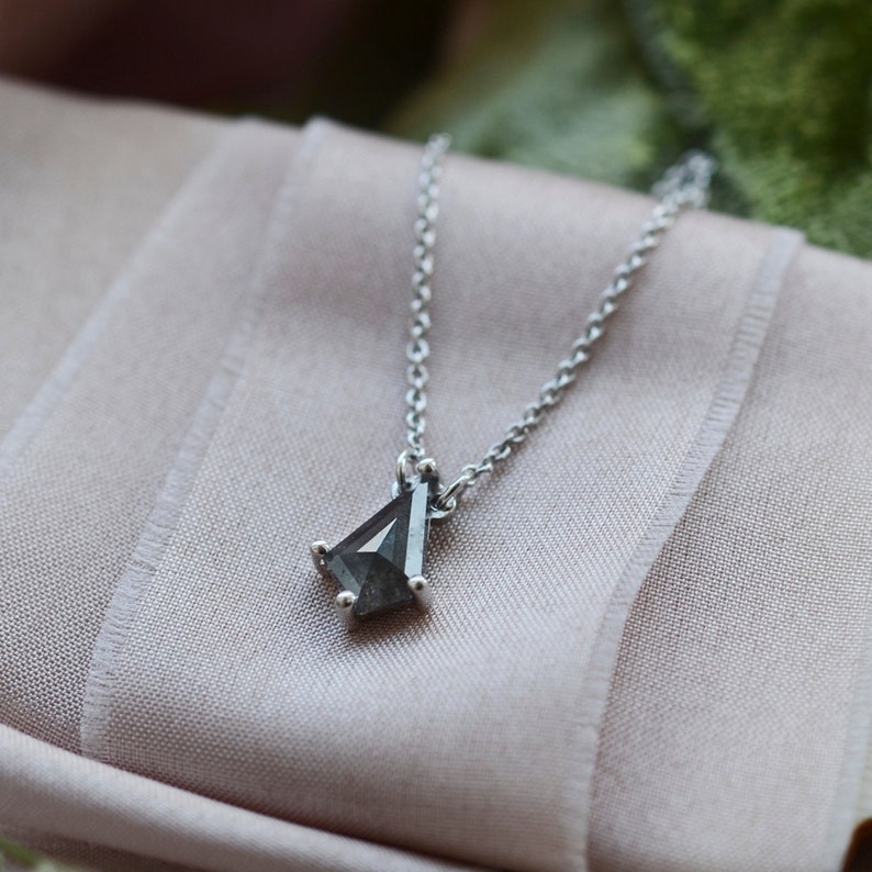 Salt and Pepper Diamond Necklace Kite Salt and Pepper Etsy