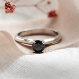 Black diamond engagement ring, Black diamond ring, Alternative engagement ring