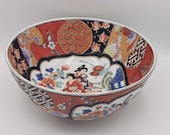 Large Fruit Bowl, Hand Painted Imari Arita Decor 25.5cm