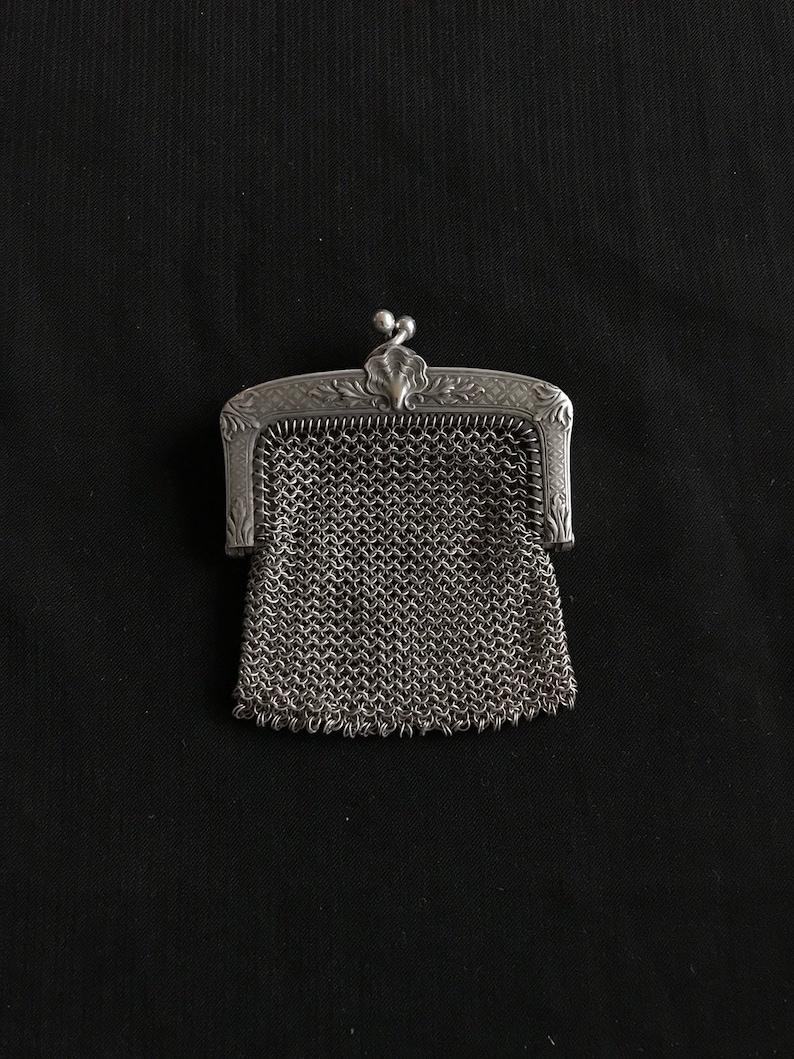 Solid Silver 19th Century French Silver Chatelaine Purse
