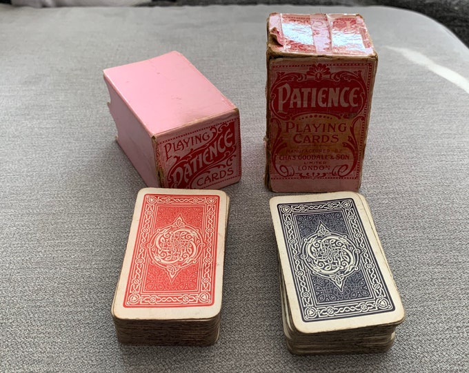 Used Vintage Patience Playing Cards Deck Chas Goodall & Son - Etsy