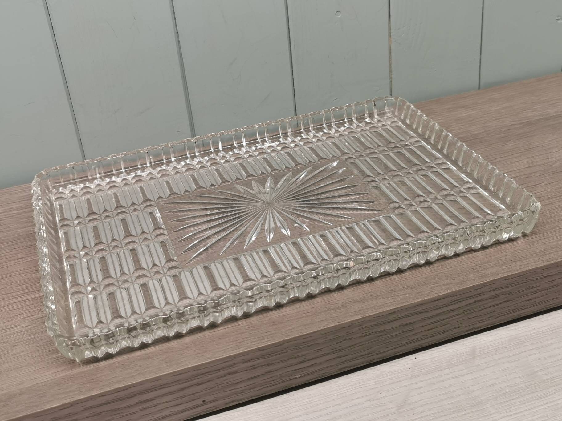 Vintage Glass Dressing Table Top Tray Vanity Tray Sideboard Etsy