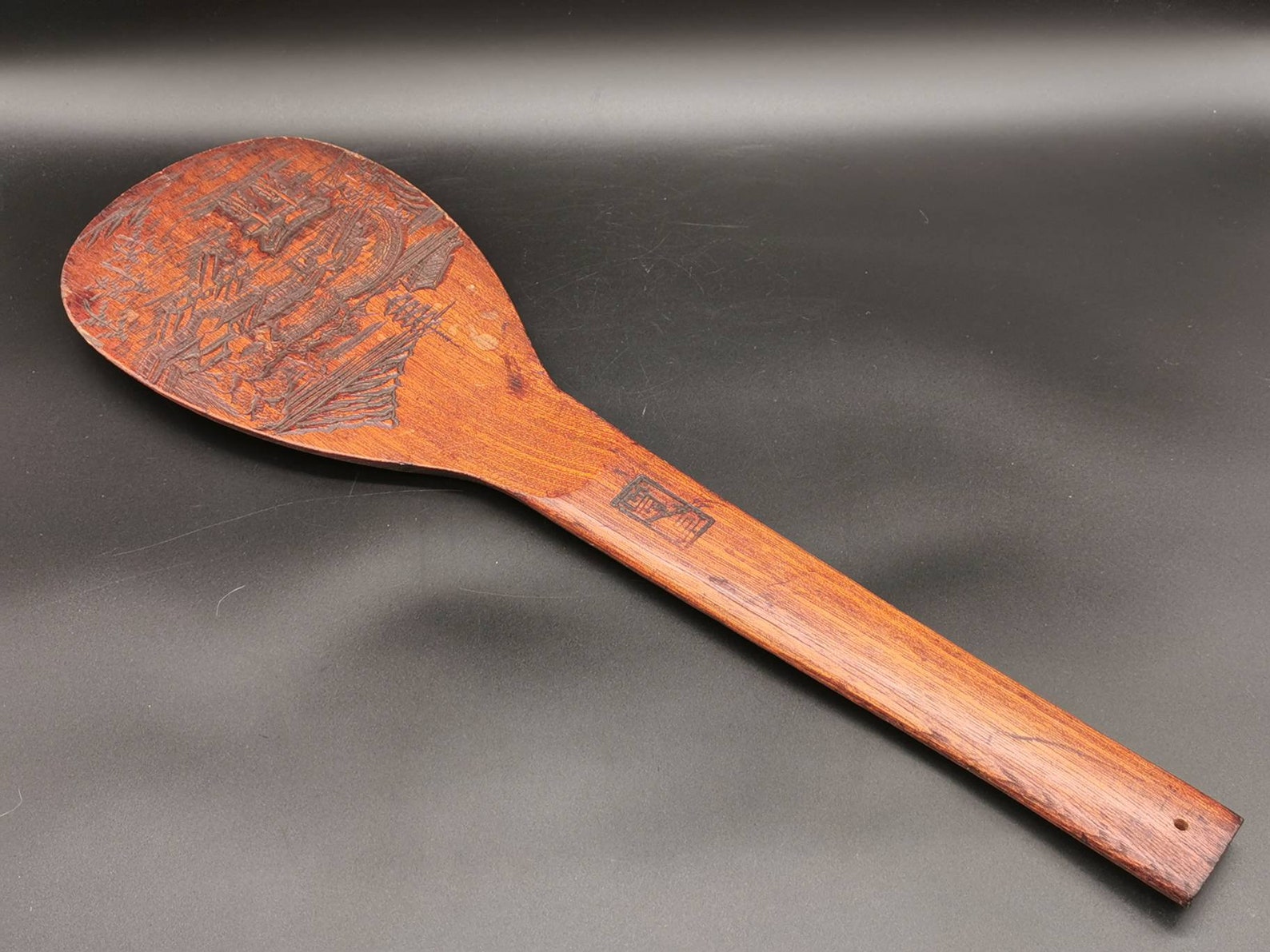Carved Wooden Boat Paddle SE Asian Vintage Item Etsy