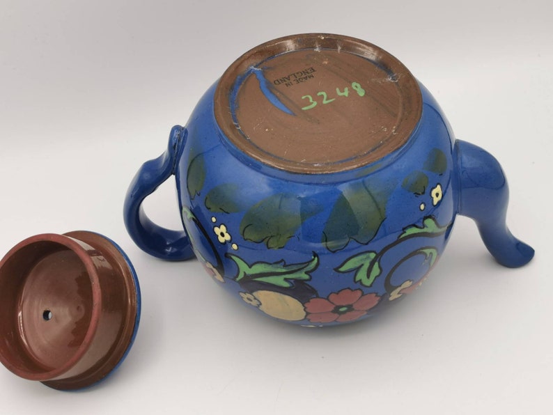 Vibrant Hand Painted Pot Vintage Teapot