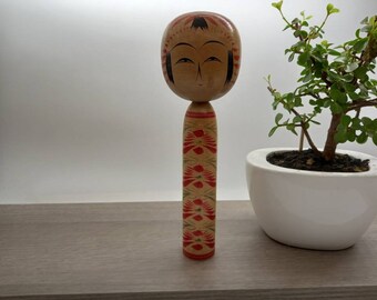 Vintage Japanese Wooden Kokeshi Doll 29cm, Signed base