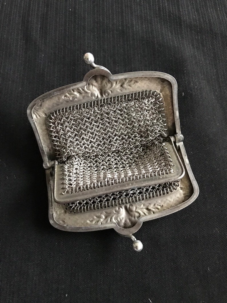 Solid Silver 19th Century French Silver Chatelaine Purse
