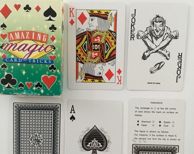 Amazing Magic Card Tricks. Plastic Coated Playing Cards Etsy