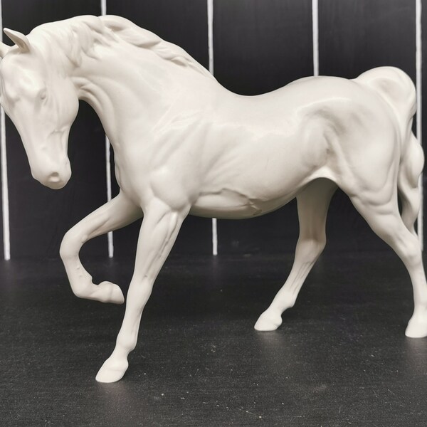 Beswick Spirit of Youth, White Bisque Porcelain Horse Ornament, Beswick Horse Figurine 24cm long