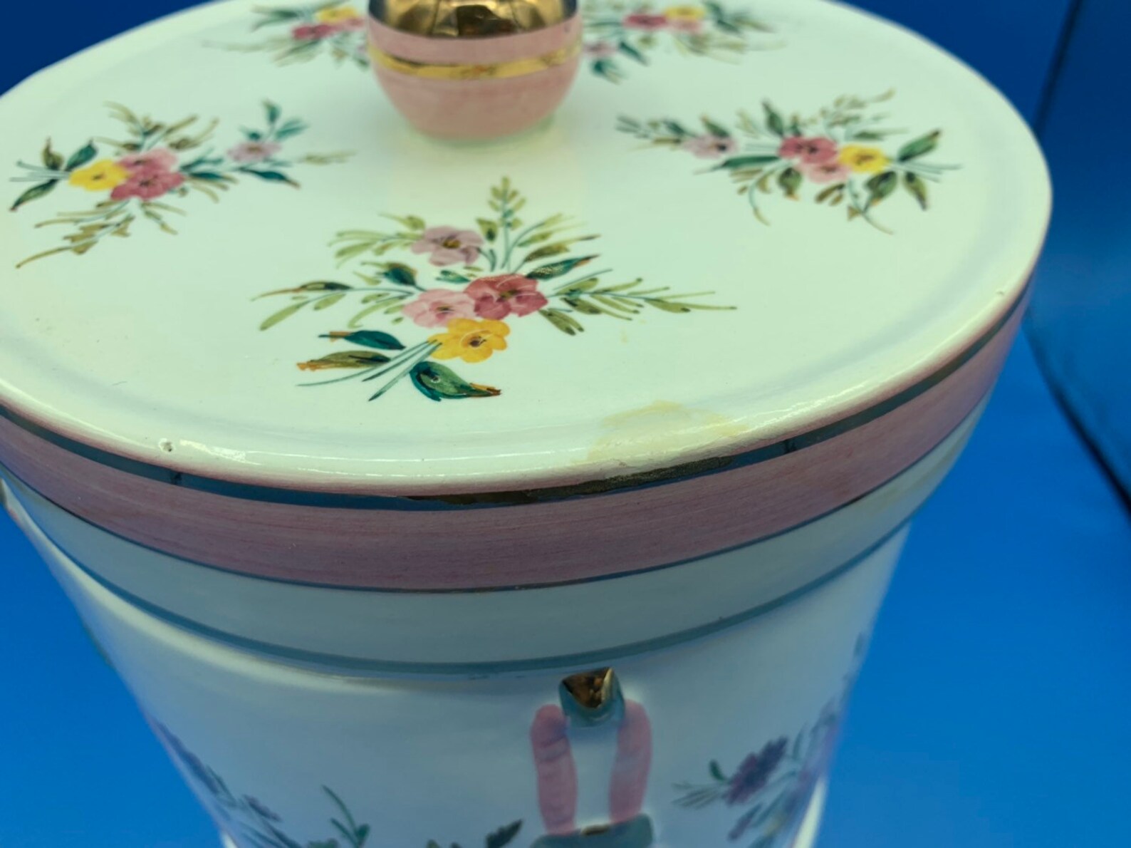 Italian Cookie Jar / Bread Bin Very Large Ceramic Jar 26.5cm Etsy