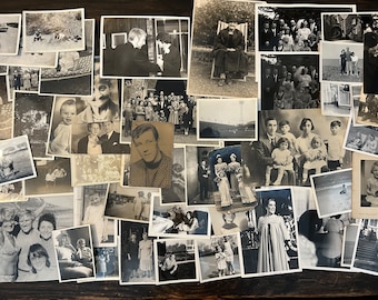 Collection of 50 Assorted Vintage Photographs, Black and White - Sepia Photographs