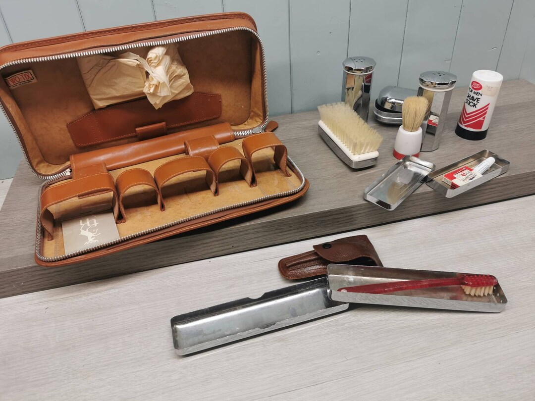 Vintage Shaving Set Chromef Items Mens Grooming Set Etsy
