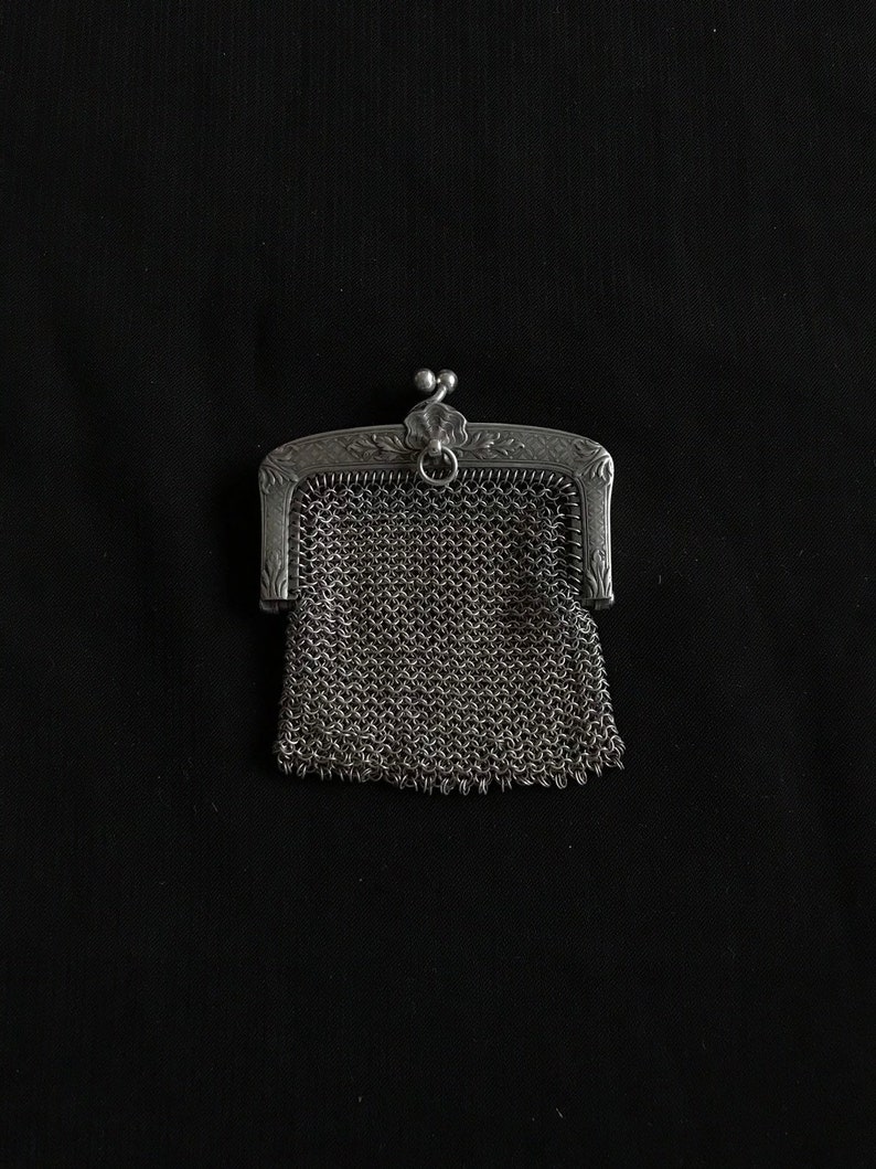 Solid Silver 19th Century French Silver Chatelaine Purse