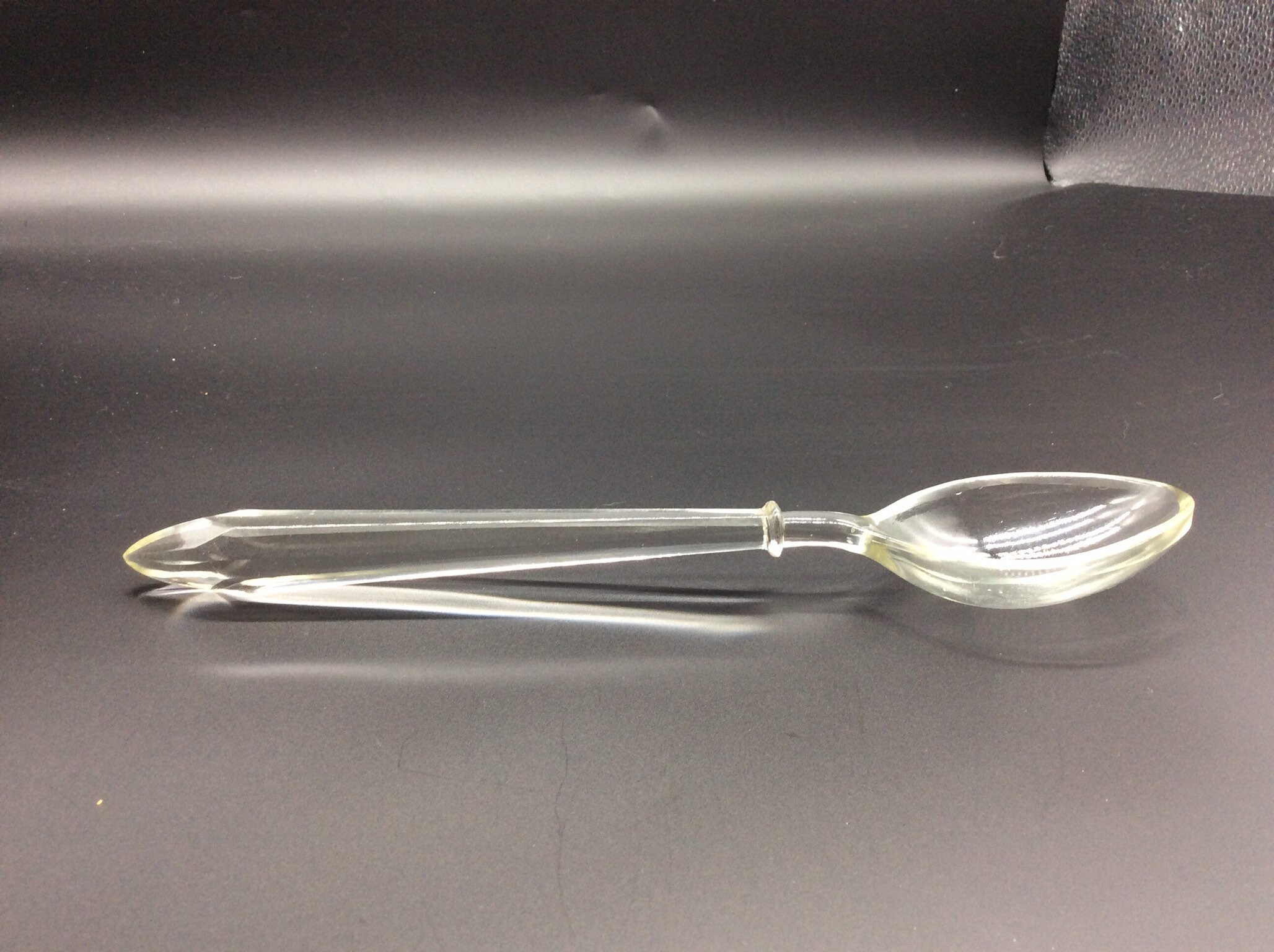 Large Vintage Glass Serving Spoon 24.5cm Etsy
