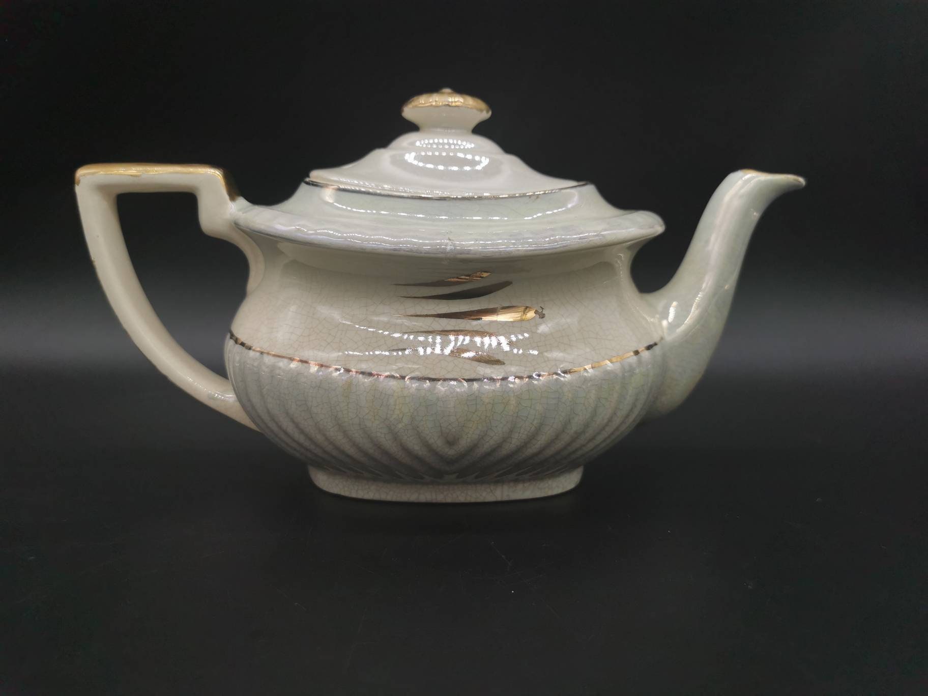 Old Staffordshire Teapot Vintage Teapot Etsy