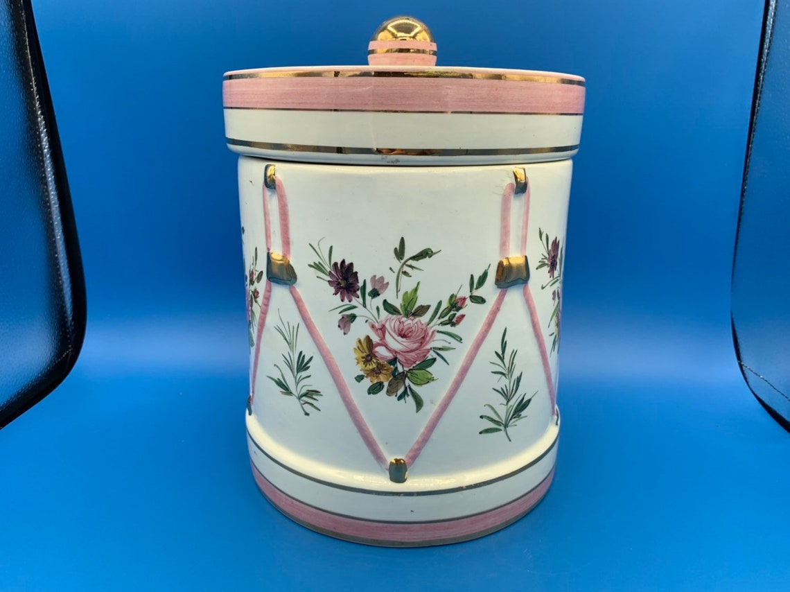 Italian Cookie Jar / Bread Bin Very Large Ceramic Jar 26.5cm Etsy