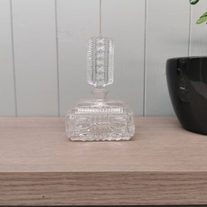 Vintage Clear Crystal Perfume Fragrance Bottle 14.5cm