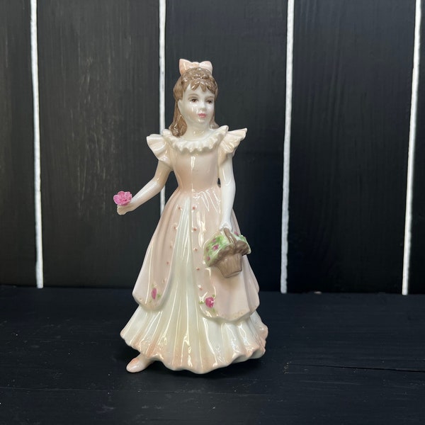 Coalport - Follow the Bride 1992 Flower Girl Vintage Bone China Figurine