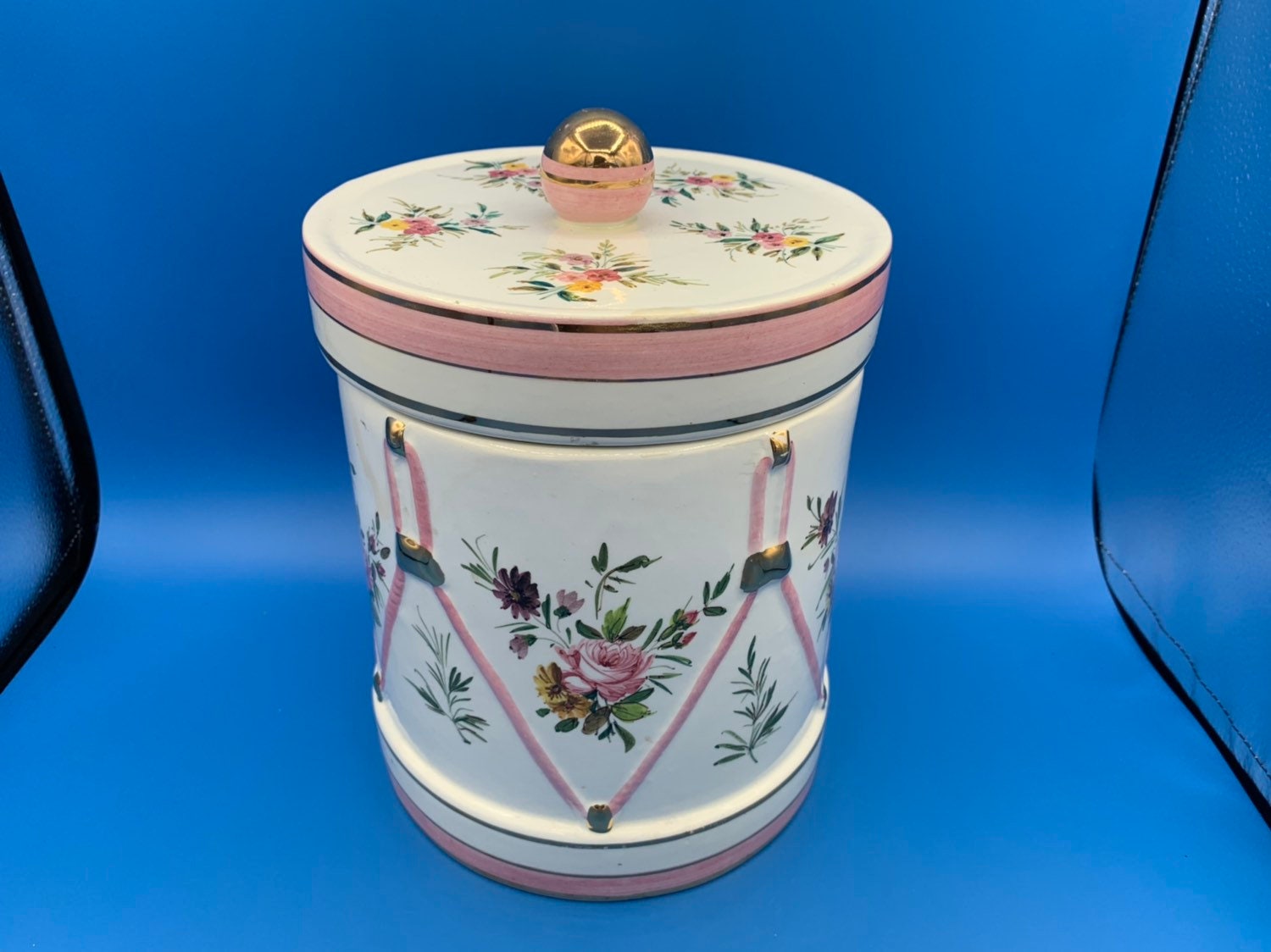 Italian Cookie Jar / Bread Bin Very Large Ceramic Jar 26.5cm Etsy