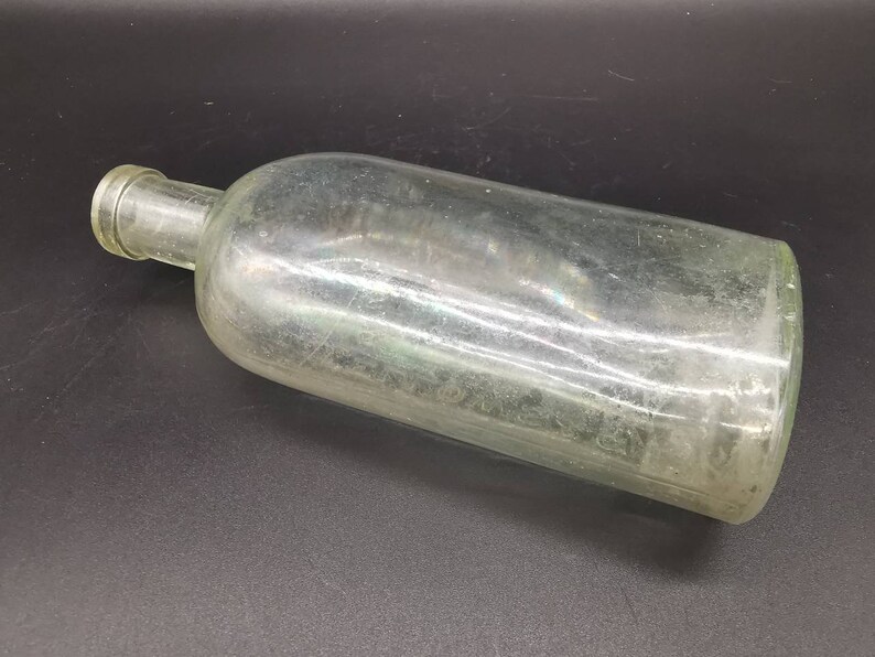 Antique Fellows /& Co Chemists Bottle Collectible Pharmacy Glass Bottle 17.5cm