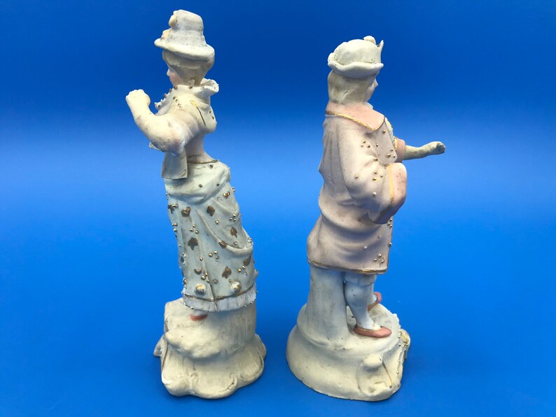 19th C Pair of Bisque Porcelain Figurnes 14cm Etsy