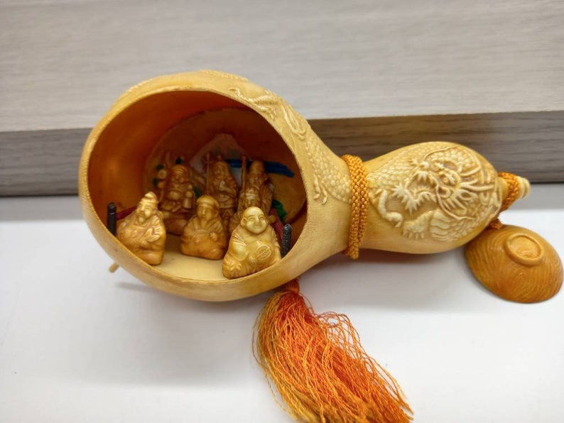 Japanese Resin Figurines in Village Mountain Scene. 16cm Etsy