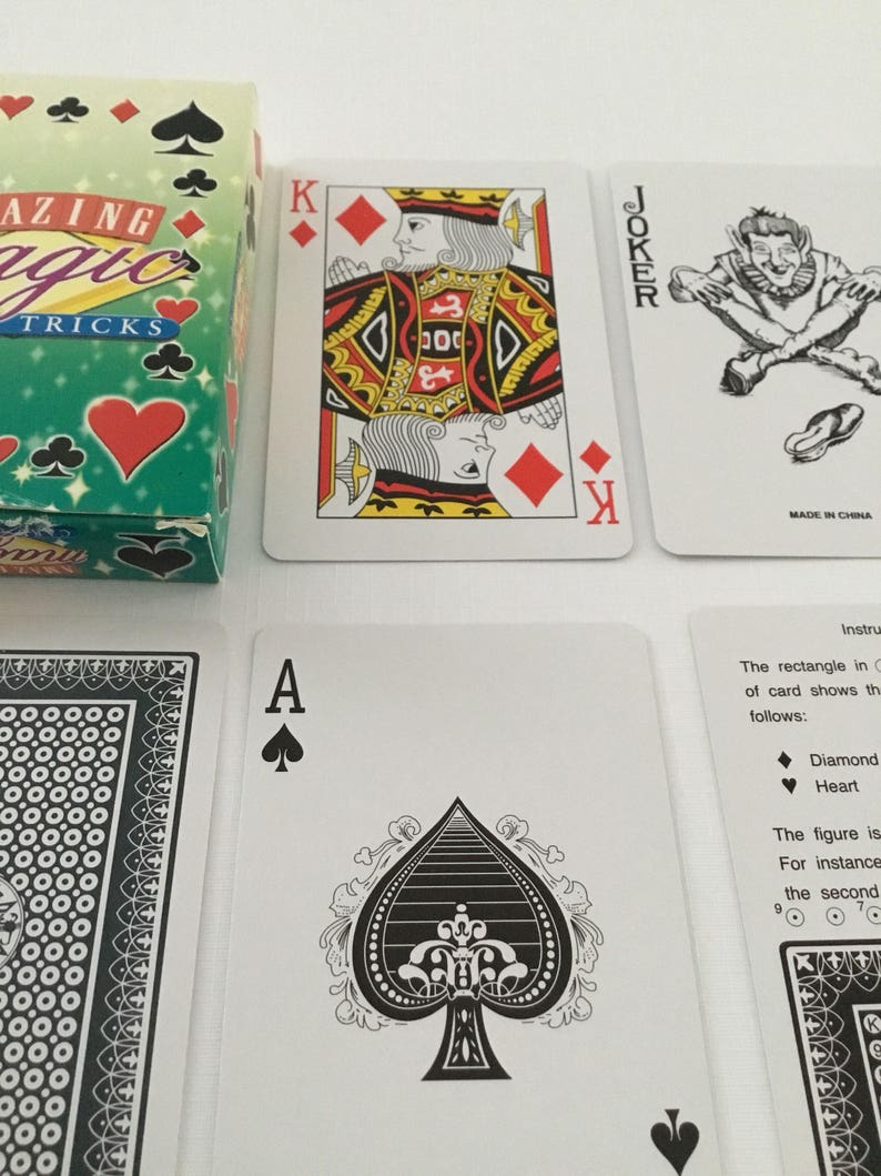 Amazing magic card tricks. Plastic coated playing cards Etsy