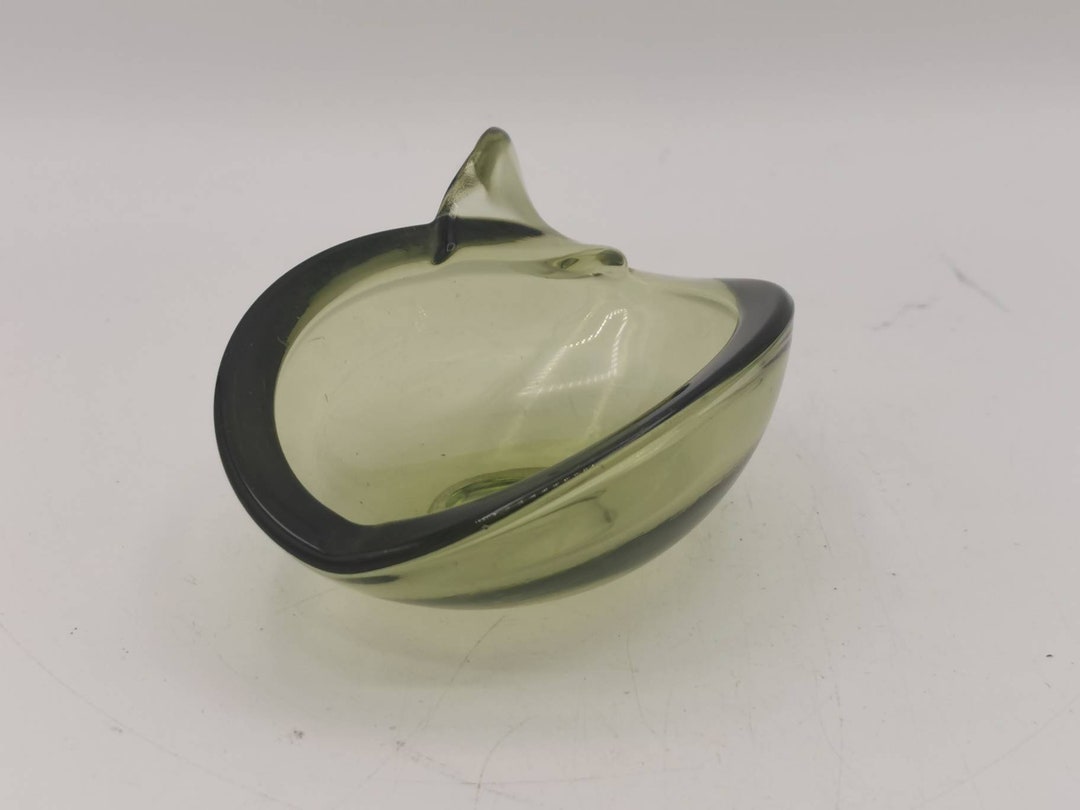 Vintage Designer Offering Dish Green Glass - Etsy