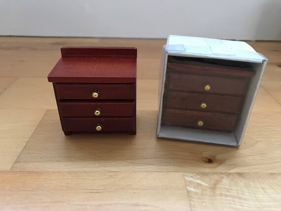 Dolls House X2 Chest Of Bedside Drawers 2inch High 2 Inch Wide Etsy