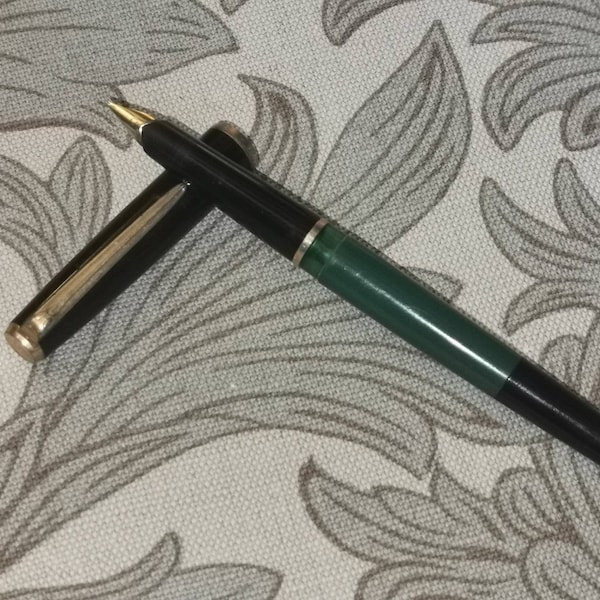 Pelikan MK10 Verde /Negro Estilográfica Pluma, plumas estilográficas vintage