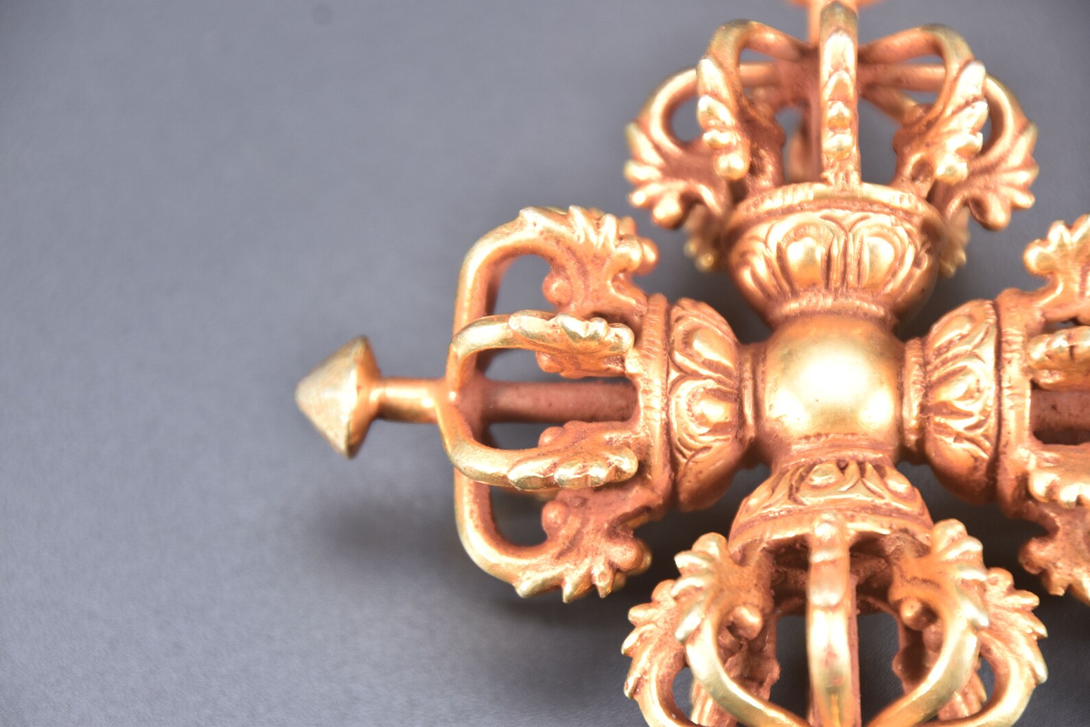 Tibetan Antique Double Gold Plated Vajra Dorje Used Dorje Etsy
