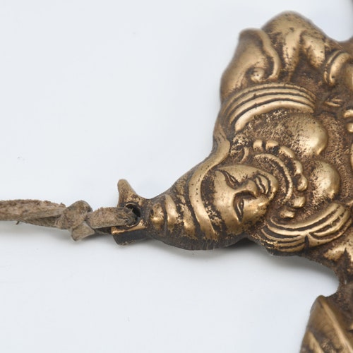 Men carrying sword Nepal pendant Tibetan Religious Buddhist Fabric HandMade shops Wall Hanging Decor Gift Amulet Pendant vintage Wall Hanging