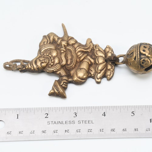 Men carrying sword Nepal pendant Tibetan Religious Buddhist Fabric HandMade shops Wall Hanging Decor Gift Amulet Pendant vintage Wall Hanging