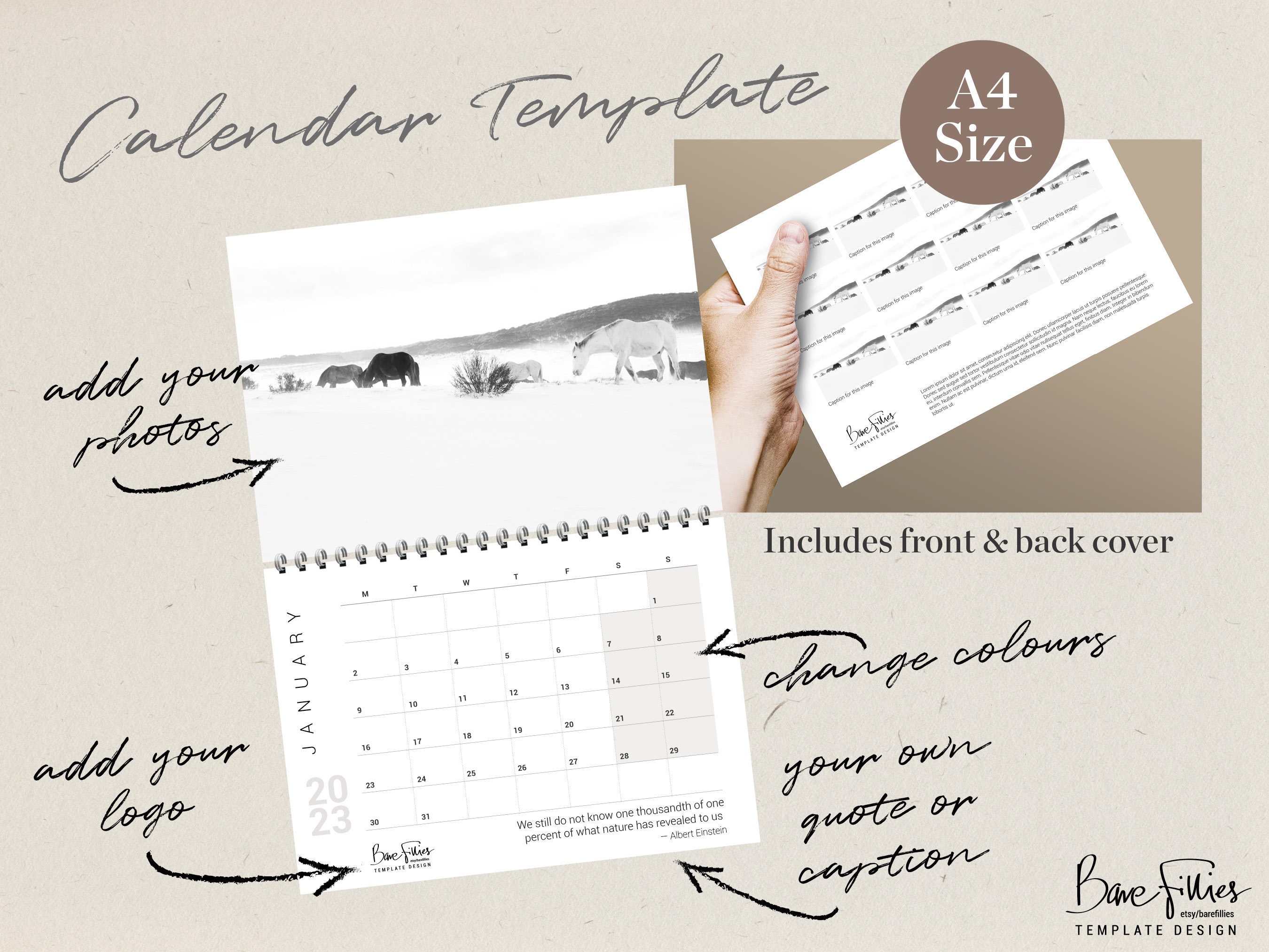 2023 Calendar Template Editable Indesign File digital Download Packaged 2023 Calendar Template Editable Indesign File digital Download Packaged