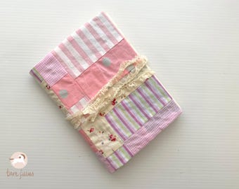 Funda de tela para cuaderno de bocetos hecha a mano, tamaño A5, reutilizable, para diario o cuaderno, para libro, patchwork