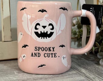 Rae Dunn Disney’s LILO and Stitch Mug, Rae Dunn Disney Mug, Stitch Mug, Disney’s Stitch Halloween Mug, Spookie and Cute Mug