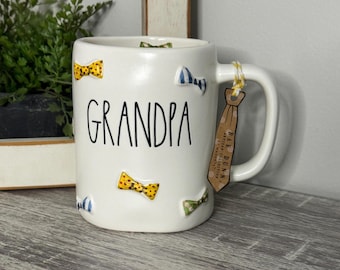 Rae Dunn Grandpa Mug: Bow Ties Coffee Cup