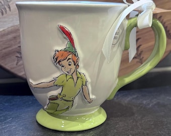 Taza de Peter Pan de Rae Dunn de Disney, Taza de Peter Pan de Rae Dunn de Disney, Taza de café, Taza de Peter Pan, Taza de Disney, Taza de Campanilla