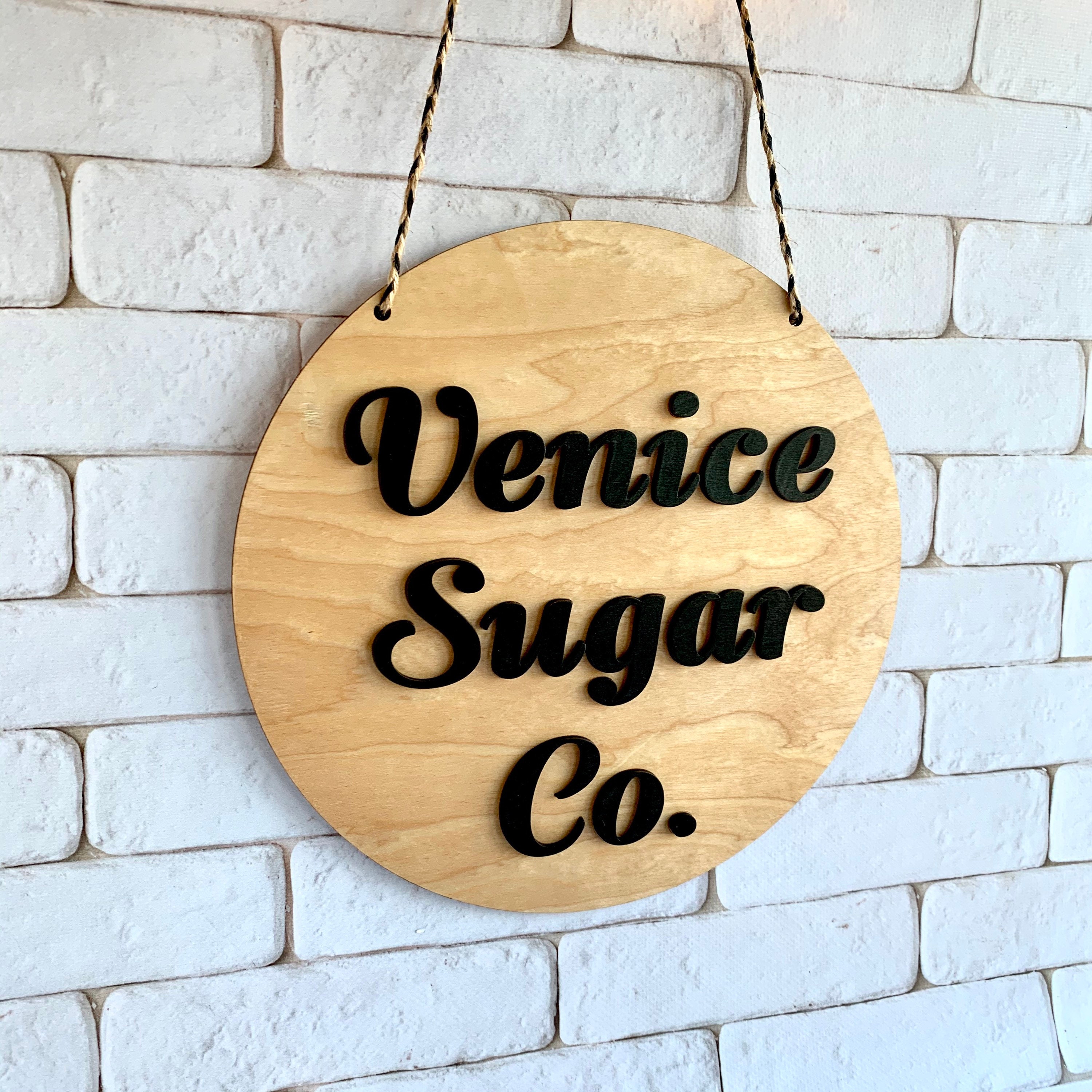 Custom Double sided Wooden sign Business sign Storefront sign Etsy