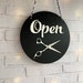 Hair Salon Open Closed Sign With Scissors Business Sign - Etsy